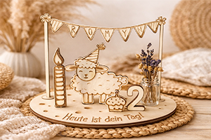Geburtstagsteller aus Holz Geburtstagsteller aus Holz